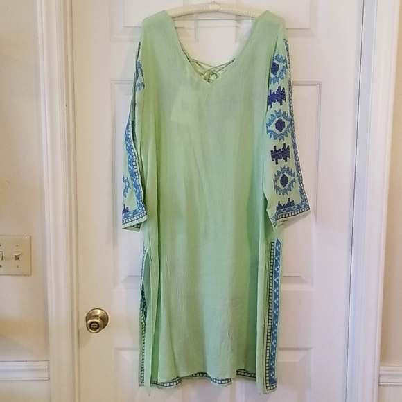 America & Beyond Embroidered Kaftan size L - Picture 8 of 12